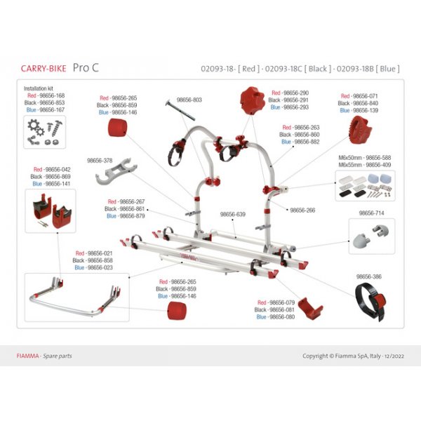 FIAMMA Haltestruktur unten zu Carry Bike Pro C