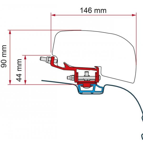 FIAMMA Markisenadapter FIAMMA Kit VW T5/T6 für F40van